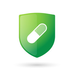 Shield icon with a pill