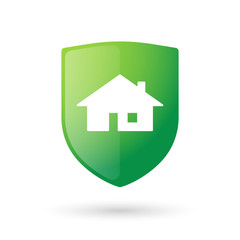 Fototapeta premium Shield icon with a house