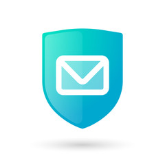 Shield icon with a mail sign