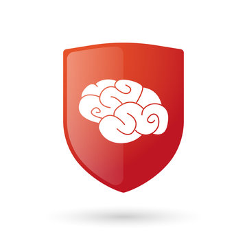 Shield icon with a brain