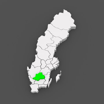 Map of Jonkoping. Sweden.