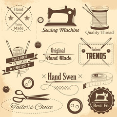 Vintage style sewing and tailor label