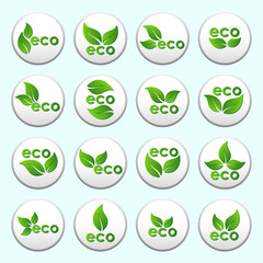 collection of vector eco buttons