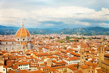 Fototapeta na wymiar Tourist attractions in Florence