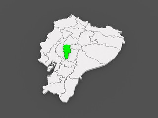 Map of Bolivar. Ecuador.