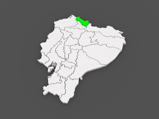 Obraz premium Map of Carchi. Ecuador.
