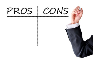 Pros and cons concept