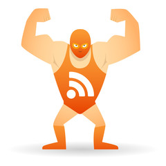 Wrestler with a rss icon