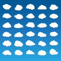 collection of vector clouds