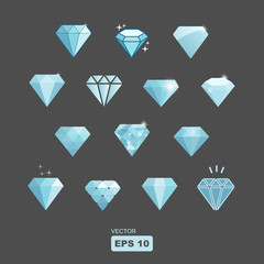 vector diamond set