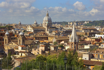 Naklejka na ściany i meble historical center of Rome from the height