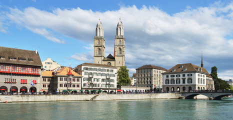 Zurich across Limmat river
