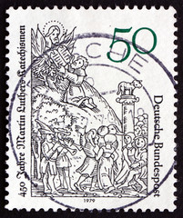 Postage stamp Germany 1979 Moses Receiving Tablets of the Law