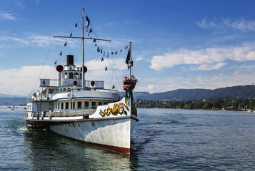 ship on the Zurich Lake, Switzerland
