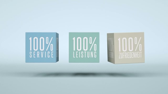 100% Service 100% Leistung 100% Zufriedenheit