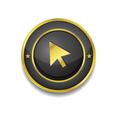 Click Circular Vector Golden Black Web Icon Button