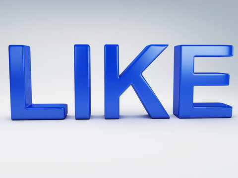 Like text. Social media networking concept.