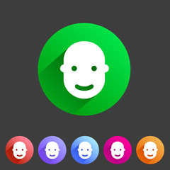 User avatar, face, profile flat icon