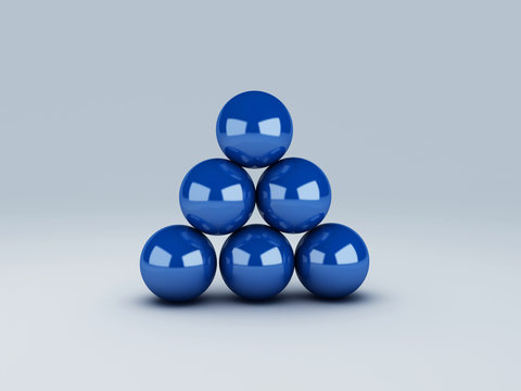blue spheres in equilibrium