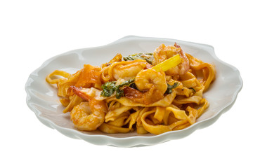 Fried noodles with shrimps