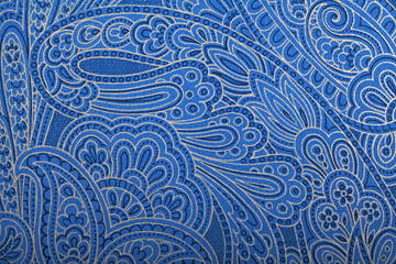 Vintage blue paisley wallpaper - 67555277