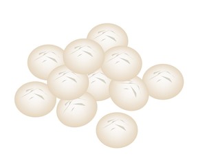 Delicious Homemade Shortbread Cookies on White Background