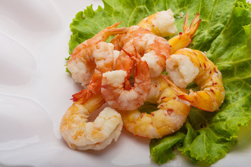 Unshelled king prawn