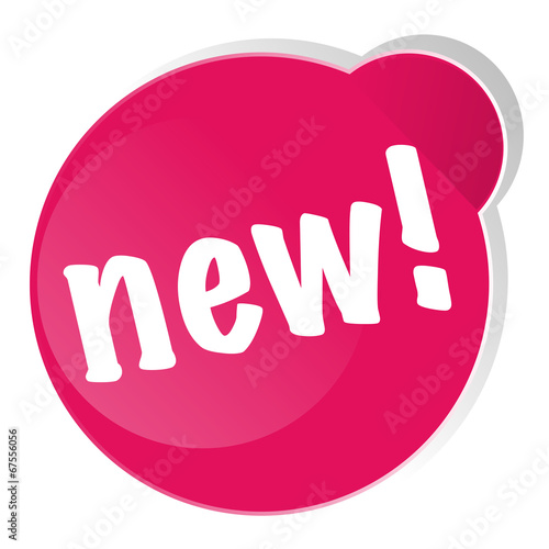  new  button  sticker icon  3d pink Stockfotos und 