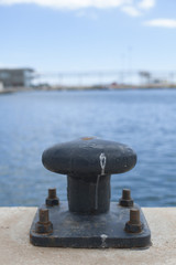 Fototapeta premium Bollard near the sea