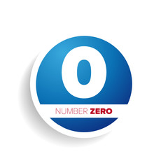 Number zero label or tag