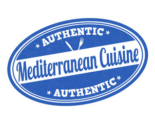 Mediterranean cuisine stamp