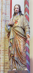 Bruges - heart of Jesus statue in st. Giles church (Gilliskerk)