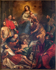 Obraz na płótnie Canvas Bruges - Madonna and the saints in st. Giles church