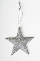 silver star on light background