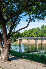 Concrete bridge above Ping river