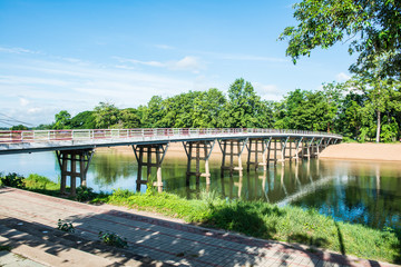 Concrete bridge above Ping river
