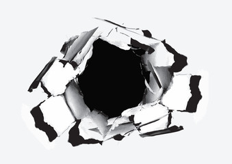 Paper Hole with torn