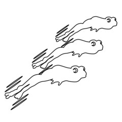 Frosch springen hopsen