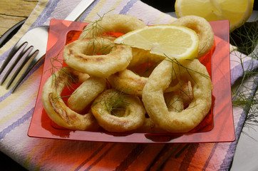 Anelli di calamari al forno Baked calamari rings