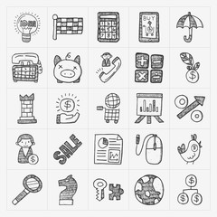 doodle business icon