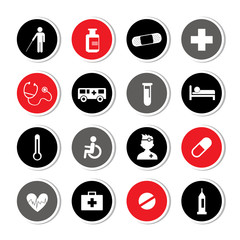 hospital icons set
