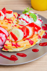 Strawberry banana pancake
