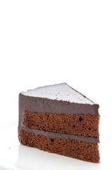 Cake chocolate isolated on white background