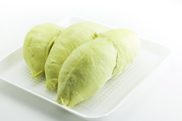 King of fruits, durian on white background