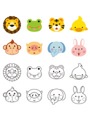 アニマルフェイス_イラスト © shintako