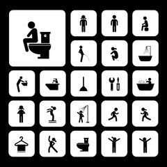 toilet and hygiene icons