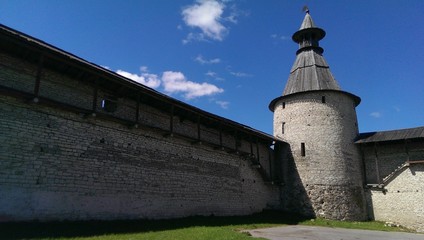 Kremlin, ancient fortress in Russian town Pskov