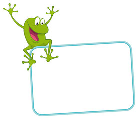 Label - joyful frog