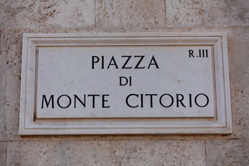 Piazza di Monte Citorio, Roma, Italia