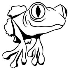 Frosch Loch witzig